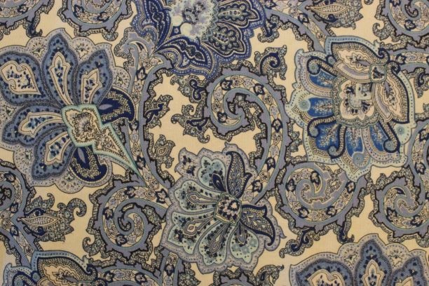 Blue Paisley Fabric